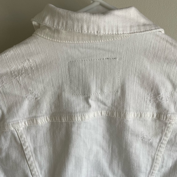 AG Adriano Goldschmied Robyn Jacket - Distressed White Denim - Size Medium - NWT - Picture 11 of 16